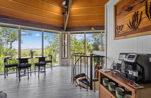 Saint Helena Island Casa | Secluded 2 Bedroom Treehouse w/Spectacular Marsh Views, 873 Fiddlers Ridge
