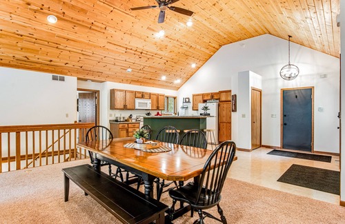 Nekoosa Casa | Secluded lake retreat with game room; near beach, boat rental, dining, and golf