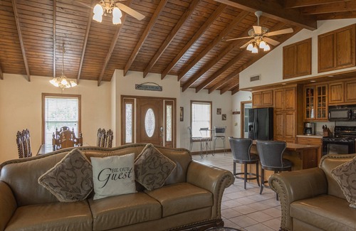 Lake Whitney Casa | Secluded Lakehouse w/ Private Cove Access | Foosball & Basketball Court | Family Retreat