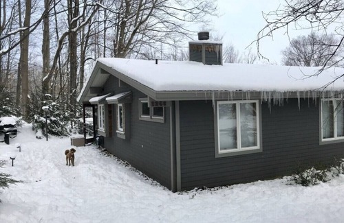 Fennville Casa | Secluded Mid Century Modern Hutchins Lake Property on 12 acres