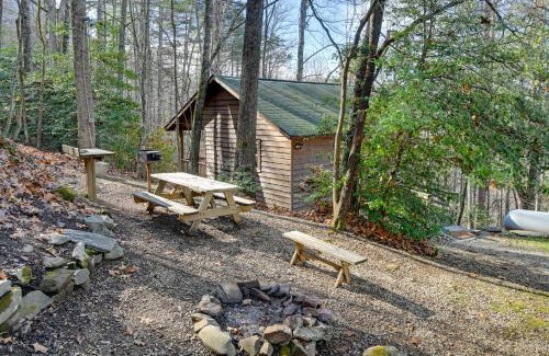 Bryson City Casa | Secluded Nantahala Gone Hunting Cabin with Hot Tub