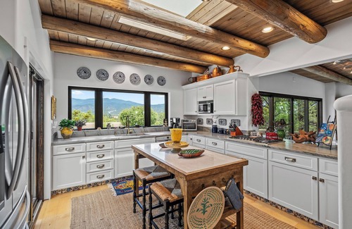 Santa Fe Casa | Secluded Retreat, Patio with Fire Pit