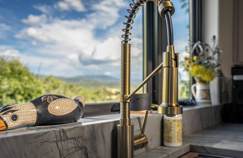 Santa Fe Casa | Secluded Retreat, Patio with Fire Pit