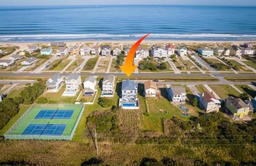 South Nags Head Casa | Semi-Oceanfront 8 bed with Pool Spa Ocean Views