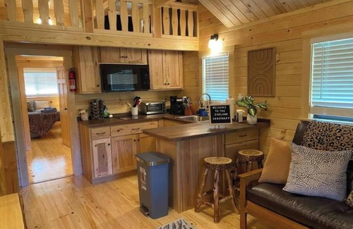 Asheboro Casa | Serene 1BR Cabin near NC Z00 with Loft & Waterview