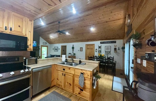 Unaka Cabina | Serene Blue Ridge-Ocoee cabin, FULL porch, fireplace, pool table, pet friendly