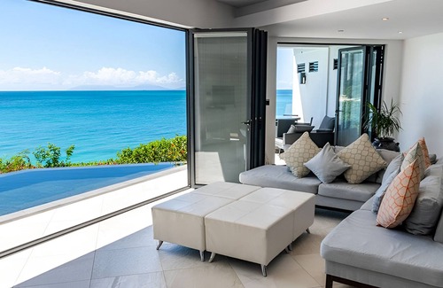 Fryes Beach Hotel | Serene Oceanfront Room w/ Stunning Caribbean Sunset Views & Direct Beach Access