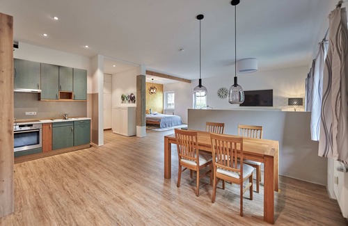 Hohenaschau im Chiemgau Apartamento | Sicado-Loft vacation apartment 75 sqm, open-plan living room and bedroom, terrace