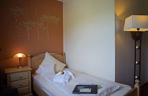 Meerfeld Hotel | Habitación individual "Maarblick" ducha / WC / balcón - NaturPurHotel Maarblick