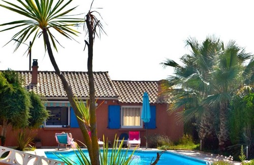 Marseillan Villa | Casa de una planta con piscina para 8 personas en Marseillan