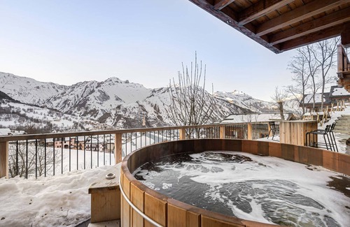 Saint-Martin-de-Belleville Chalet De Esquí | Chalet a pie de pista con baño nórdico y hammam, 12-14 pers