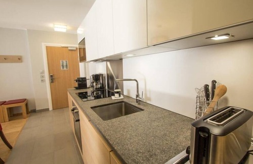Arc-1800 Apartamento | 3.o piso, vista pistas, fitness, piscina, sauna, hammam, balcón, parking, tv, local para esquís