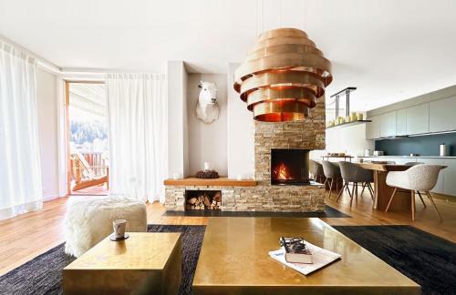 Parpan Apartamento | Ski-in Ski-out-Apartment Mountain Nest Parpan