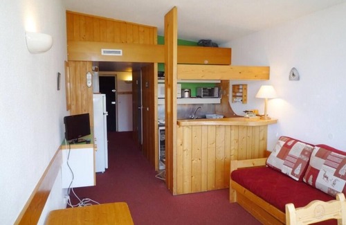 Arc-1800 Apartamento | 50m del centro estación, 16.o piso, vista estación, tv, 29m², Les Arcs