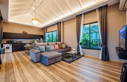 Kao Yai Villa | Villa Sky Blue con piscina en Hua Hin, 3 dormitorios y 4 baños, cerca de la playa de Cha-Am