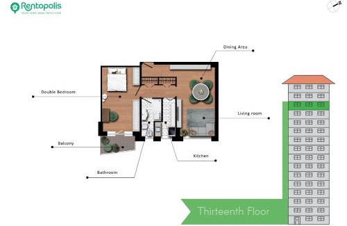 Porta Tenaglia Apartamento | Skyline view Biancamano 1 bdr with balcony by Rentopolis