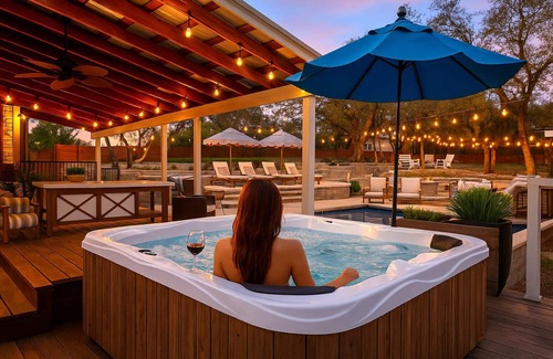 West Oak Hill Casa | Sleeps 16+ Oasis*Estate w/ Pool Hot Tub Movie