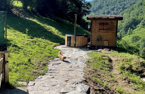 Osse-en-Aspe Casa | Pequeña casa rural en propiedad de 5 ha, piscina, sauna, gimnasio, caballos, burro