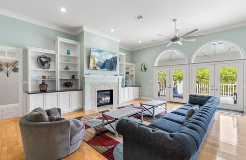 Gulf Breeze Casa | Snowbird-friendly waterfront home with private pool, elevator, boat dock, grill
