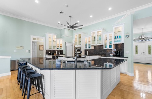 Gulf Breeze Casa | Snowbird-friendly waterfront home with private pool, elevator, boat dock, grill