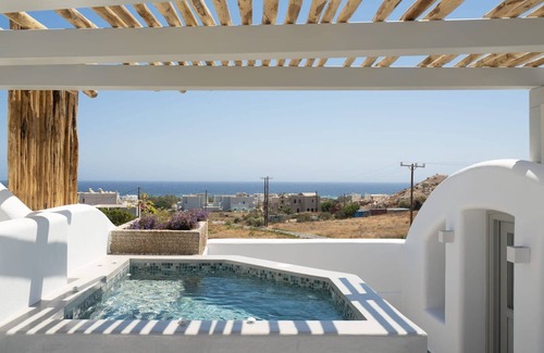 Monolithos Villa | Sophisticated Santorini Suite | Two Bedroom Suite with Private Hot Tub | Monolithos