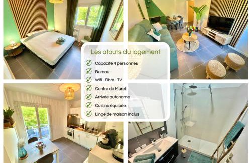 Muret Apartamento | " Souffle Vert " Wifi - TV - 4 personnes