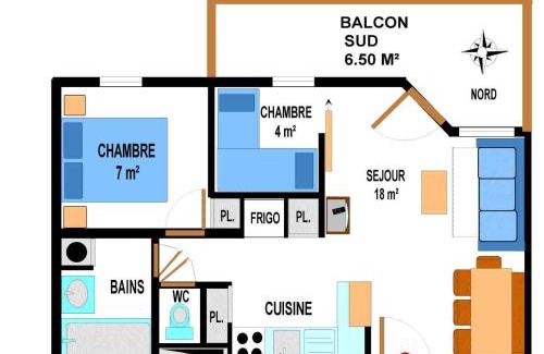 Val Cenis Apartamento | Spacieux appartement 6 pers au pied des pistes avec balcon et parking – Val-Cenis - FR-1-508-8