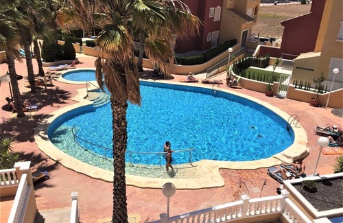 Los Alcázares Apartamento | Amplio apartamento de 3 dormitorios y 2 baños - complejo de Puerto Marina con vistas a la piscina