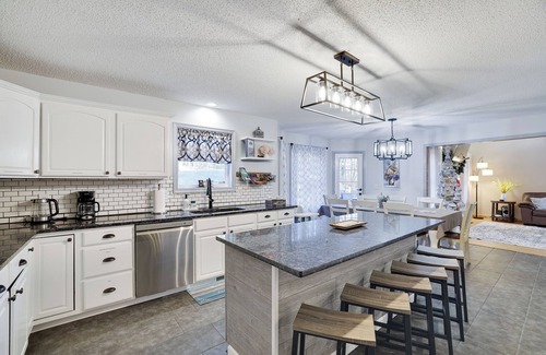 Long Pond Casa | Spacious 6-bedroom Pocono Home with Hot Tub, Game and Theater rooms, Fire Pit!
