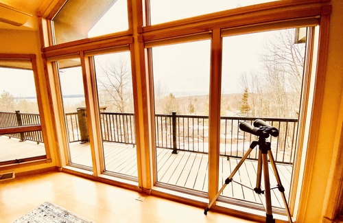 Bayfield Casa | Spacious and Private Cabin with Lake Superior and Madeline Island Views & Sauna