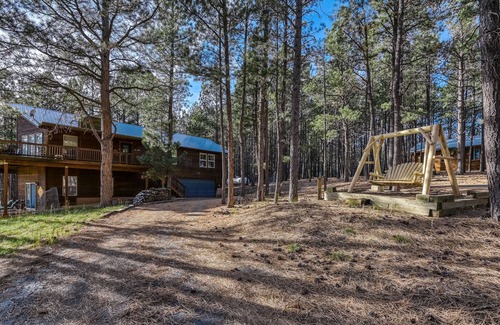 Angel Fire Casa | Spacious Forest Home with WiFi, Wood-Burning Fireplace, W/D, & Mountain View