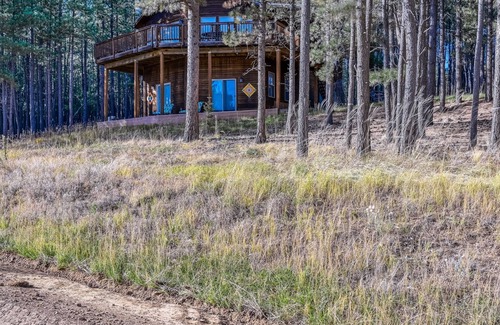 Angel Fire Casa | Spacious Forest Home with WiFi, Wood-Burning Fireplace, W/D, & Mountain View
