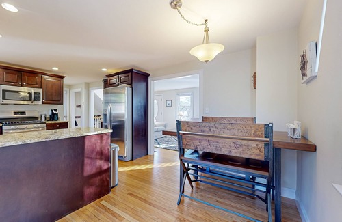 Mashpee Casa | Spacious home close to Peters Pond Beach with porch, AC, W/D, & water view