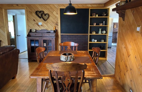 Calumet Casa | Spacious home with charming lodge feel – In town, one block from trails!
