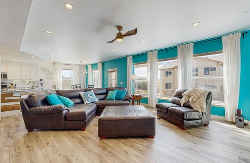 Wolf Ranch Casa | Spacious home with fenced in yard and dog friendly, fire pit and foosball table