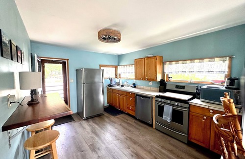 Conneaut Lakeshore Casa | Spacious lakefront home with private dock and a panoramic view of Conneaut Lake.