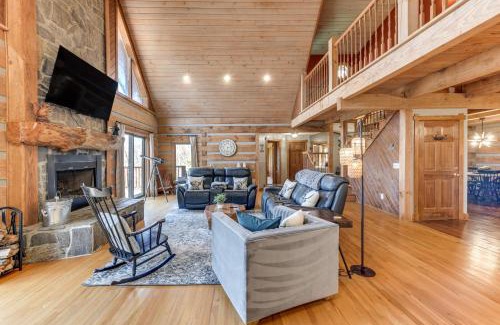 Maggie Valley Casa | Spacious Maggie Valley Cabin with Waterfall On-Site!