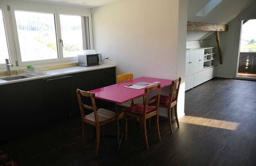 Goldiwil Apartamento | Amplio ático con impresionantes vistas a la montaña y al lago: Ackaert - Top of Thun