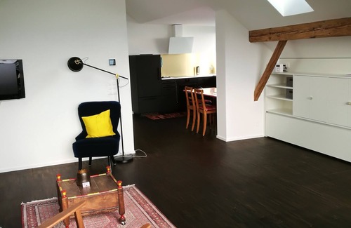 Goldiwil Apartamento | Amplio ático con impresionantes vistas a la montaña y al lago: Ackaert - Top of Thun