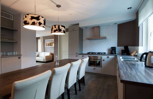 De Cocksdorp Villa | Amplia villa con chimenea decorativa en Texel