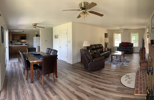 Kilmarnock Casa | Spacious waterfront home with dock and sunset view