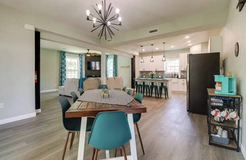 Grove Casa | Spacious Yard, Games & Fire Pit: Grove Home Rental