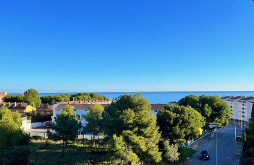 Alcossebre Apartamento | Spain Costa Azahar family apartment. Sea view, Balcony, Pool, Close to the beach