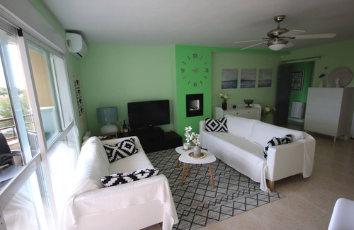 Alcossebre Apartamento | Spain Costa Azahar family apartment. Sea view, Balcony, Pool, Close to the beach