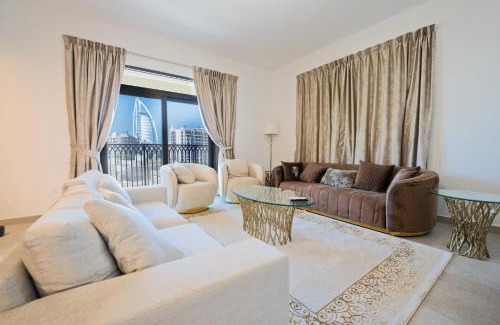 Umm Suqeim 3 Apartamento | Spectacular 2BR Apartment Full BurjAlArab View
