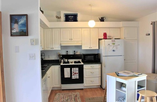 Lubec Cabaña | Spectacular two- bedroom beachfront, beautiful lit-up deck for sunset dining!