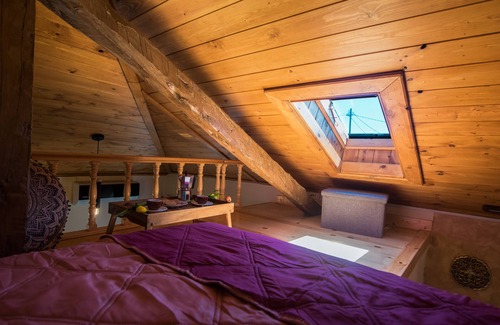 Chlomatiana Cabaña | Spiti Lagis - casa de campo rústica con loft de 1 hab.