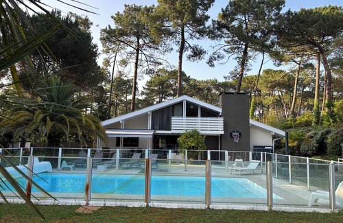 Soorts-Hossegor Villa | Villa de ensueño "La Californienne" en Hossegor, piscina climatizada
