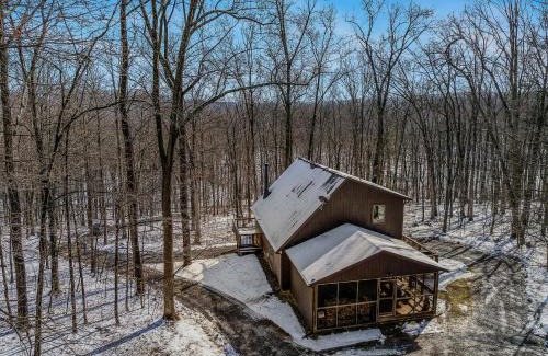 Berkeley Springs Chalet De Esquí | Sqyrls Nest - Hot Tub, Pet Friendly, Screen Porch, Grill, Wifi, Fire Pit, Deck, View, Family Friendly, Game Room, Shuffle Board, Wood Stove