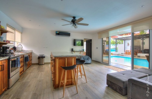 Playa Hermosa Casa | Steps from beach with private pool, rooftop terrace & swim up bar beach club!